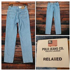 NWT Polo Jeans Co Ralph Lauren Vintage 90s Size 6 Relaxed Fit Light Wash Denim